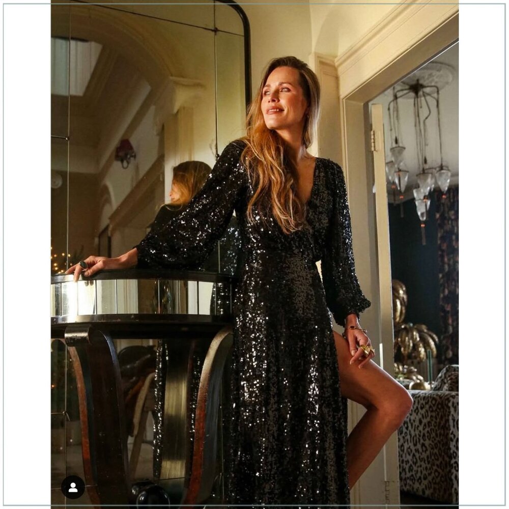 $2990 Temperley London Limited Edition Odessa Wrap Effect Sequin Runway Dress